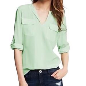 Banana Republic Heritage Silk Long Sleeve Blouse